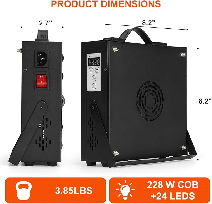 Red Light Therapy Panel, Infrared Red Light Therapy for Body, Clinical 228W COB Bead, 630nm 660nm 850nm Red Light Panel for Skin Rejuvenation, Pain Relief, Improve Sleep, Postpartum& Muscle Recovery