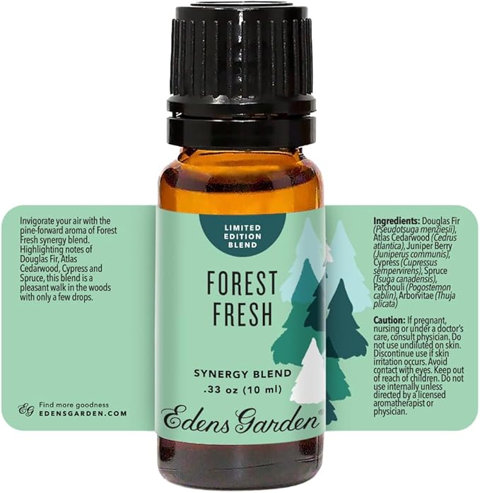 Edens Garden Forest Fresh Essential Oil Blend- 100% Pure Premium Grade, Undiluted, Natural, Therapeutic, Aromatherapy, The Best for Diffusing, Candle, Laundry, Humidifiers 10 ml (.33 fl oz)