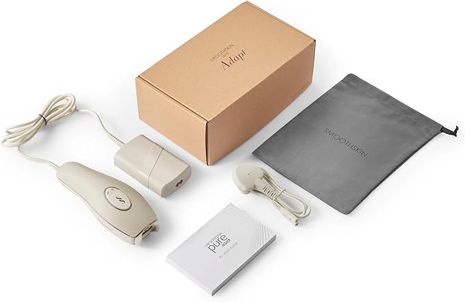 SmoothSkin Pure Adapt Champagne IPL Hair Removal Device, at-Home Laser Hair Removal for Women & Men, Visible Results in 2 Weeks, Safe for Face & Body, Long-Lasting Hair Reduction, Full Body Use