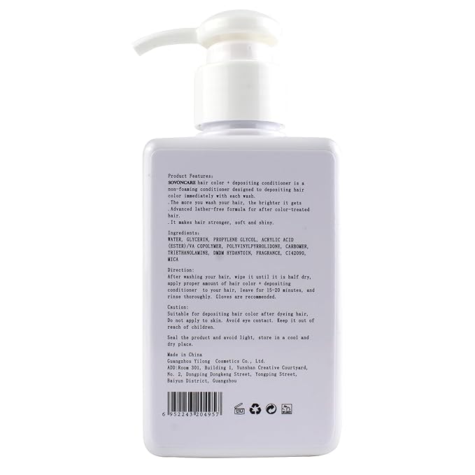 SOVONCARE Blue Hair Color Depositing Conditioner Mask 5.28 OZ, Cruelty-Free