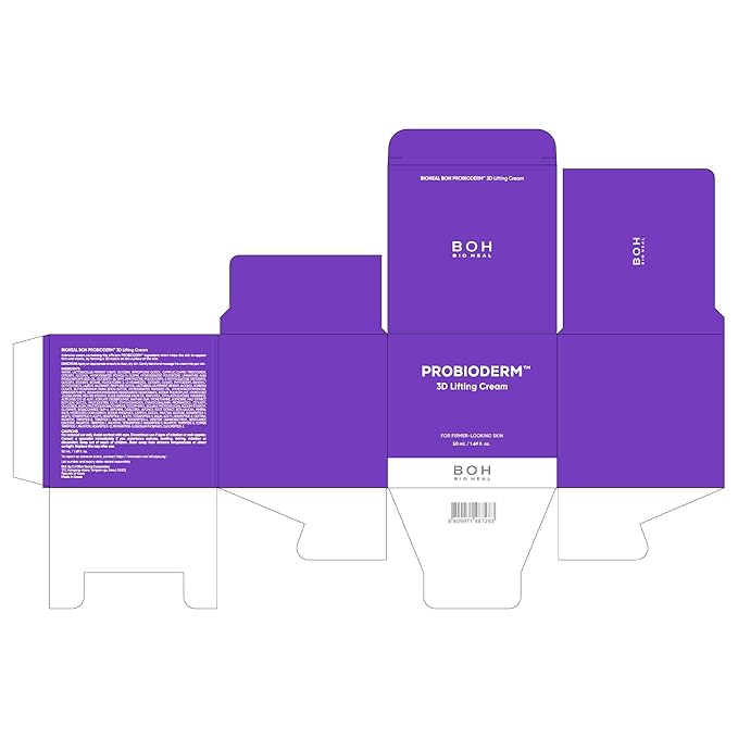 BIOHEAL BOH Probioderm 3D Lifting Cream 1.7 fl oz | Advanced Korean Anti-Aging Probiotics Facial Night Cream Moisturizer with 17-Peptide Complex & Patented Probioderm for Wrinkles on Face and Neck