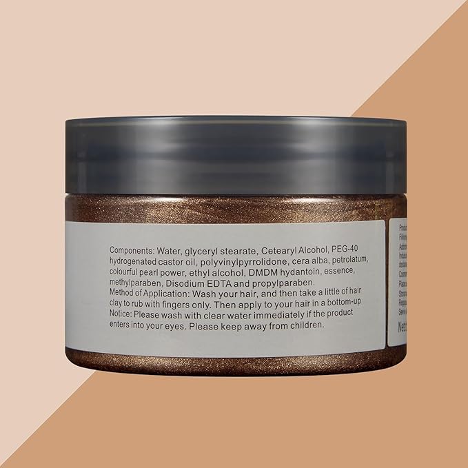 Acomler Temporary Hair Color Wax, Kids Women Brown Hair Spray, Natural Washable Hair Wax Color, 4.23 Ounces Hair Color Spray Dye Pomades for Christmas Parties, Role Playing, Cosplay, Halloween (Brown)