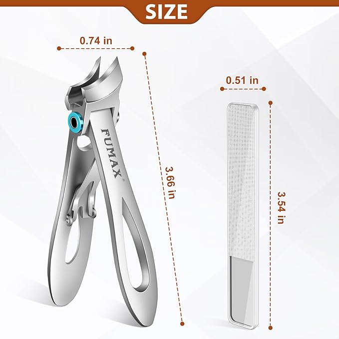 Toenail Clippers for Men Thick Toenails, Large Mens Toe Nail Clippers for Thick Nails for Seniors with Wide Opening, Heavy Duty Slanted Nail Clippers Fingernail Clipper with Long Handle Gifts for Men