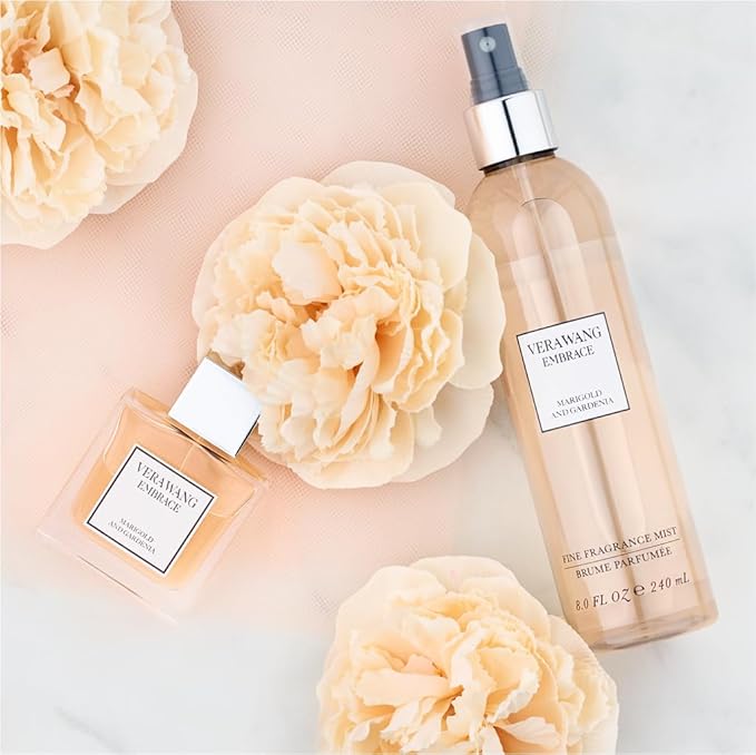 Vera Wang Embrace Body Mist for Women Marigold and Gardenia Scent, 8 Ounce Body Mist Spray Dreamy Floral and Warm Fragrance (Pack of 2)