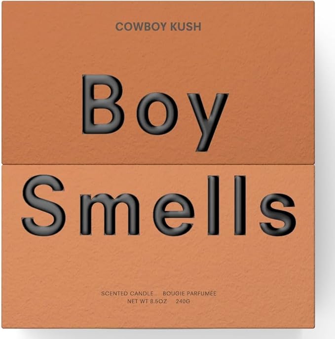 Boy Smells - Cowboy Kush Scented Candles for Men and Women - 27 oz - Soy, Coconut Wax Candle Blend - Aromatic Candles for Home with Suede, Saffron and Patchouli - 100-Hour Burn - Cotton Wick