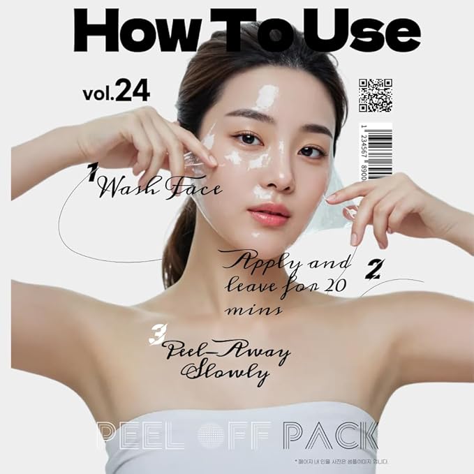 ELT Pure Collagen Peel Off Wrapping Facial Mask Pack with Silicone Brush (60 ml / 2.02 fl.oz) Hydrating face mask Korean Skincare