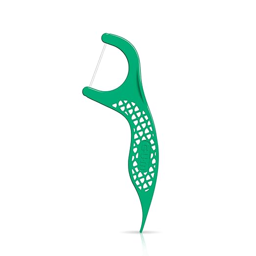 GUM Professional Clean Floss Picks - Extra Strong Shred-Resistant Floss, Easy Grip Handle - Dental Flossers for Adults - Fresh Mint Flavor, 90 Count (Pack of 6)