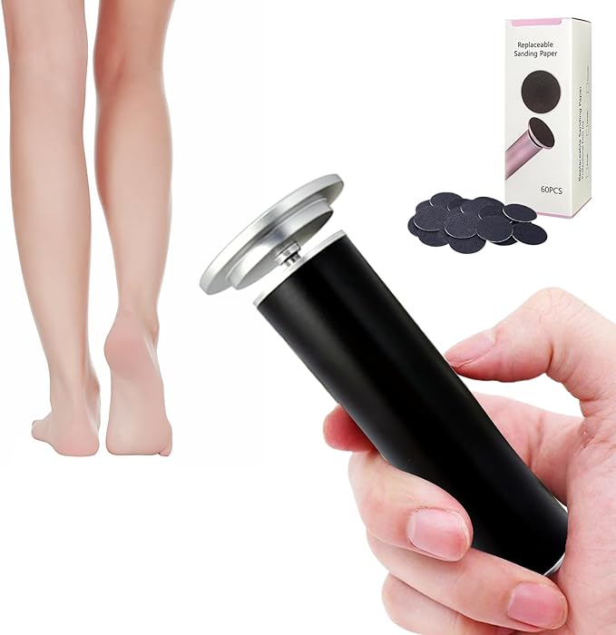 2025 Dermave Electric Foot Callus Remover for feet, ProfessionalPedicure Tool forDead Skin Removat, Best Electrie-Foot File for Women with 60 Sandpaper Discs for Soft Smooth feet