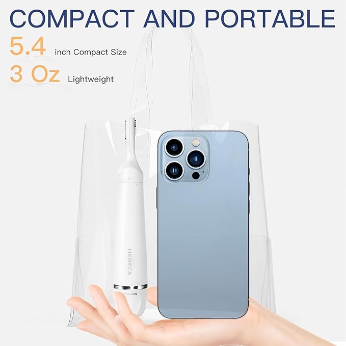 Nose Hair Trimmer for Women Men - Electric Rechargeable Facial Hair Remover for Ear Nose Eyebrow Trimmer, Portable Waterproof Eyebrow Trimmer White