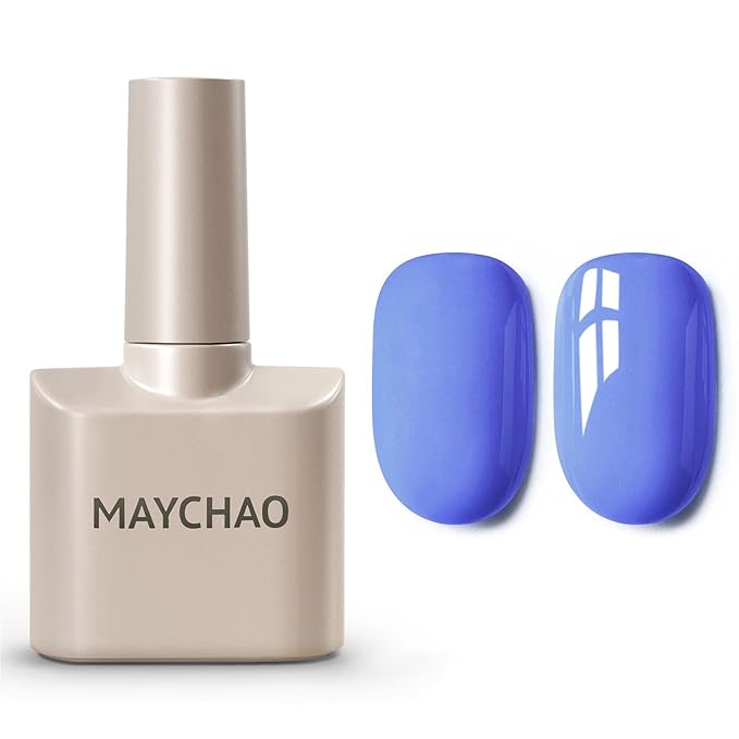MAYCHAO 15ML Ultra Marine Gel Nail Polish 1Pc Blue Gel Polish Soak Off UV LED Nail Polish Nail Art Starter Manicure Salon DIY at Home, 0.5 OZ