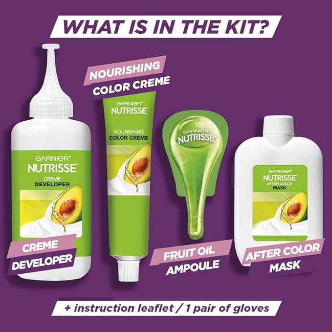 Garnier Hair Color Nutrisse Ultra Color Nourishing Creme, L1 Deep Intense Lilac (Sweet Fig) Purple Permanent Hair Dye, 1 Count (Packaging May Vary)