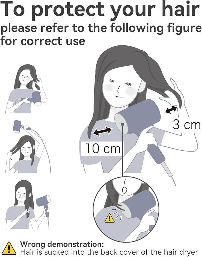 Hair Dryer, CONFU Blow Dryer with Diffuser, 21000PRM Professional Hairdryer, Portable Lightweight Fast Drying Negative Ionic Blow Dryer, Hair Diffuser for Curly Hair for Home Travel