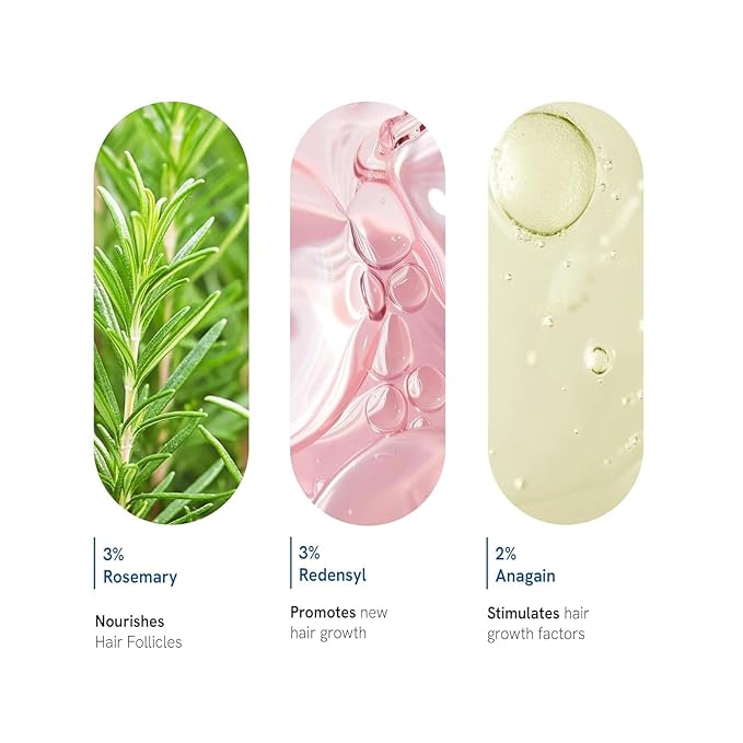 Quasarous Rosemary Hair Growth Serum, 25ml, with Redensyl and Anagain, Roll-On, Reduces Hair Fall, For All Hair Types (1)