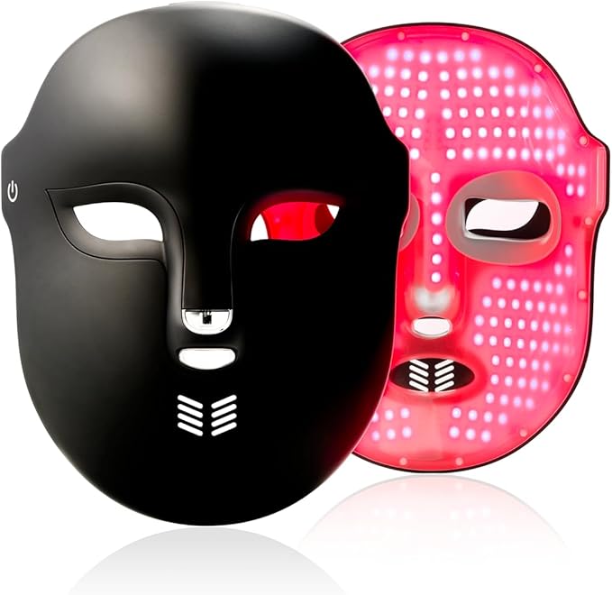 Capillus Red Light Therapy Mask – LED Face Mask Light Therapy 4 in 1 Infrared, Blue & Pink Red Light Mask Face Therapy Device