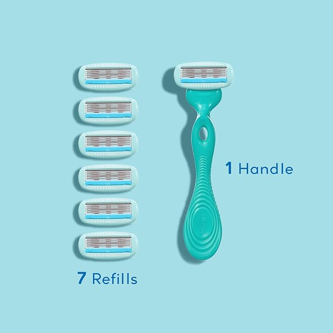 Schick Hydro Silk Ultra Sensitive Razor for Women | Womens Razor for Sensitive Skin, 5 Blade Razors for Women, Womens Razors for Shaving, Includes 1 Handle & 7 Refills