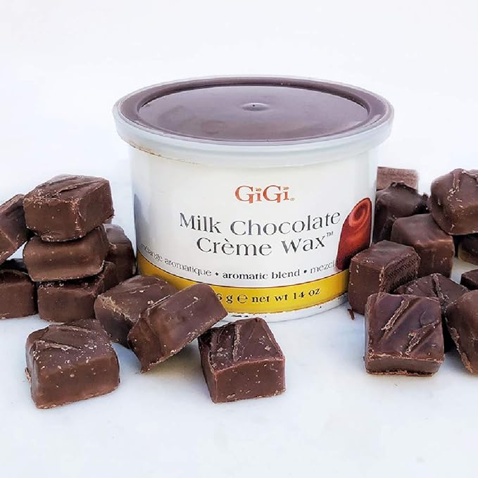 GiGi Milk Chocolate Crème Hair Removal Wax - Soft Wax for Coarse Hair, with Cocoa Seed Extract, Waxing Formula for Face, Body & Sensitive Skin, 14 oz