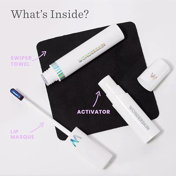 Wonderskin Wonder Blading All Day Lip Stain Peel Off Masque and Reveal Kit - Long Lasting, Waterproof Pink Lip Tint, Transfer Proof Natural Makeup Stain Kit (Sweetheart)