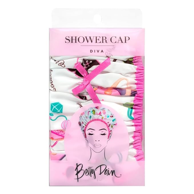 Reusable Shower & Bath Cap, Lined, Oversized Waterproof Shower Caps Large Designed for all Hair Lengths with Lining & Elastic Band Stretch Hem Hair Hat - Fashionista Diva