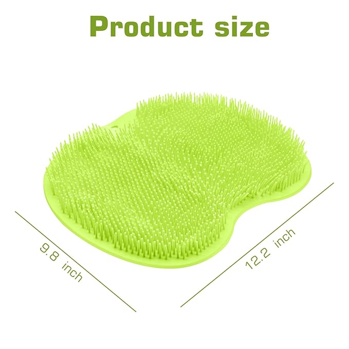 Shower Foot Scrubber Mat Back Washer Back Exfoliating Bath Wash Pad Wall Mounted Slip Suction Cups Foot Scrubber for Use in Shower Cups Foot Cleaner for Men and Women