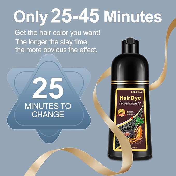 Dark Coffee Hair Dye, Hair Dye Shampoo for Women & Men, Color Shampoo Hair Dye, Shampoo Para Pintar El Cabello 16.9 Fl Oz, Safe and Natural Champu Para Canas (Dark Coffee)