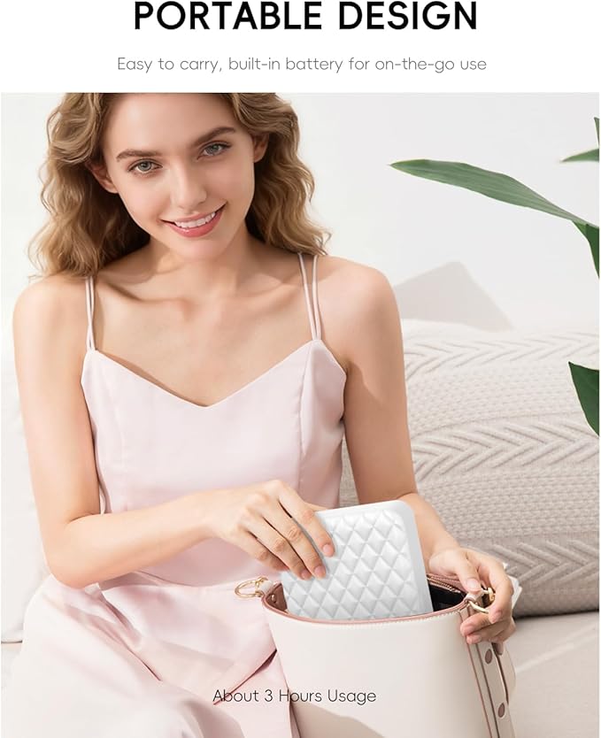 Portable Nail Dust Collector Deluxe Kit, Rechargeable Cordless Nail Quiet Vacuum Fan Cleaner with Mirror & Reusable Filters, Rich Nail Tech Tools, Compact Travel Size, Best Gifts for Women Teen Girls