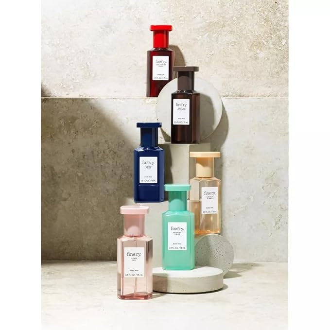 Finery The New Rouge Mini Body Mist | Women's Fragrance Spray 2.5 fl oz With Makeup Remover Pads Gift
