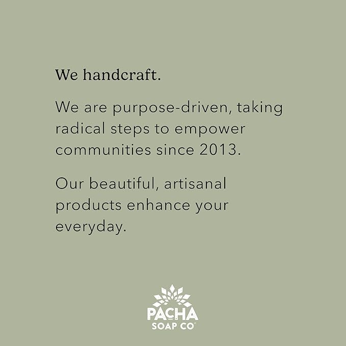 Pacha Soap Co. Bath Bombs - Santal & Amber Scent, Handcrafted, Nourishing & Moisturizing Fizzing Bath Frothers with Clean Ingredients, Non-Toxic, Dye and SLS-Free, Made in The USA, 3-Pack, 5 oz Each