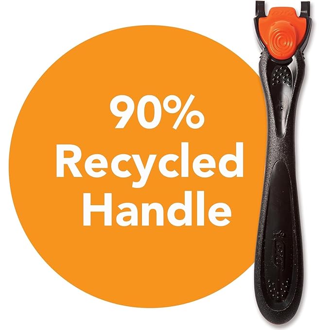 BIC Comfort 3 Refillable Three-Blade Razor for Men, Sensitive Skin Razor For a Comfortable Shave, 1 Handle and 12 Cartridges, 13 Piece Razor Set