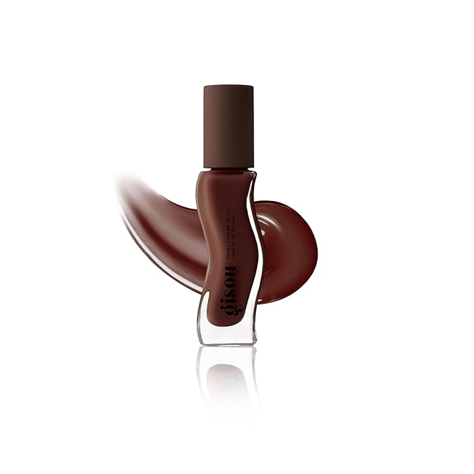 Gisou Honey Infused Hydrating Lip Oil, Nourishing Lip Moisturizer for Dry Lips, 0.27 fl oz (Milky Mocha)