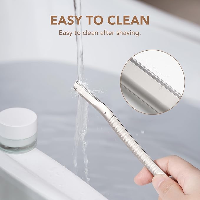 BoxedHome Eyebrow Razor with 11 Blades & Travel Case for Women & Men, Eyebrow Trimmer Shaper, Silver