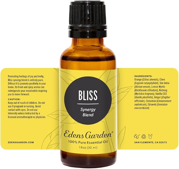 Edens Garden Bliss Essential Oil Blend- 100% Pure Premium Grade, Undiluted, Natural, Therapeutic, Aromatherapy, The Best for Candle, Laundry, Humdifiers 30 ml (1 fl oz)