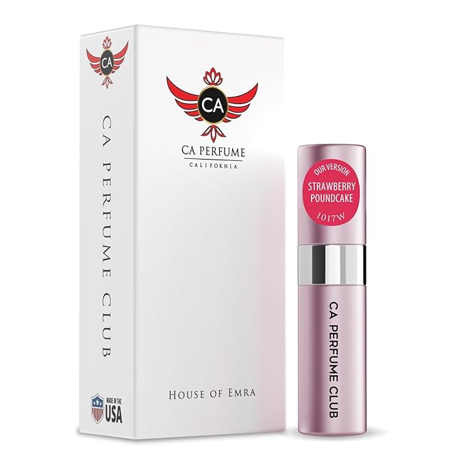 CA Perfume Impression of Strawberry Poundcake for Women Eau De Parfum Spray Long Lasting Floral Fruity Gourmand Perfume (0.27 Fl Oz / 8ml)
