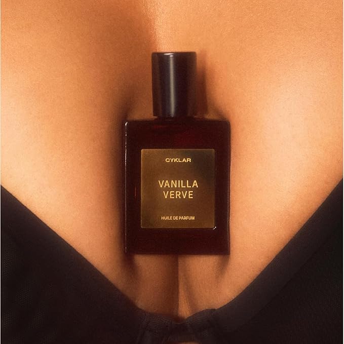 CYKLAR Perfume Oil Roll-On. Travel-Friendly Vanilla Verve Fragrance with Vanilla, Bergamot, and Amber Notes. Long-Lasting Essential Oil Parfum for Women and Men. 0.5 Fl Oz Scented Rollerball Bottle