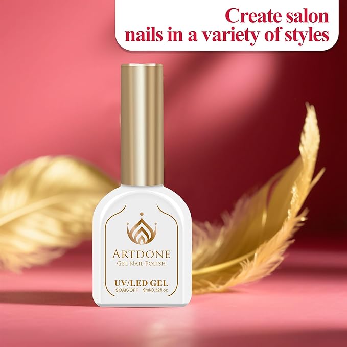 Artdone Gel Nail Polish Hema-free Solid Color Red For All Seasons Neutral Soak Off LED Lamp Needed For Manicure Nail Art