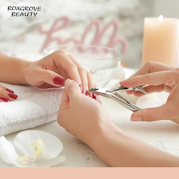 Professional Cuticle Cutter & Pusher Trimmer Manicure Tools with Double Spring 2Pcs – Perfect Nail Care Tool for Manicure & Pedicure Beauty at Home/Spa/Saloon Silver