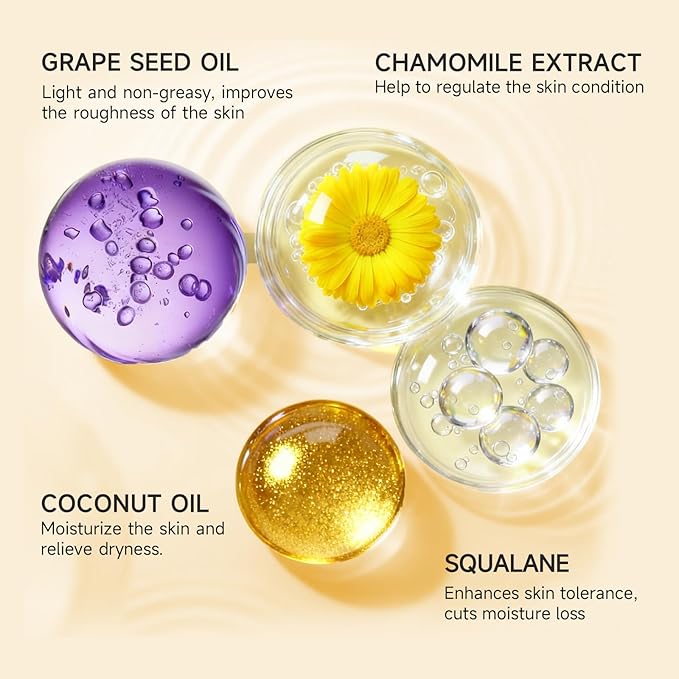 Skin Care Essential oil Coconut & SqualaneDual-Essence Oil Skincare Tech 2026 | 80ml Soothes,Brightens, and repairs your skin barrier. Formulated for allskin types