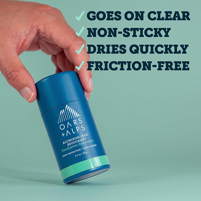Oars + Alps Deodorant for Men & Women, Aluminum Free Deodorant for Men, Dermatologist Tested, Clean Ingredients, Non Toxic, Vegan, Long Lasting, Variety Pack, 3pk, 2.6oz