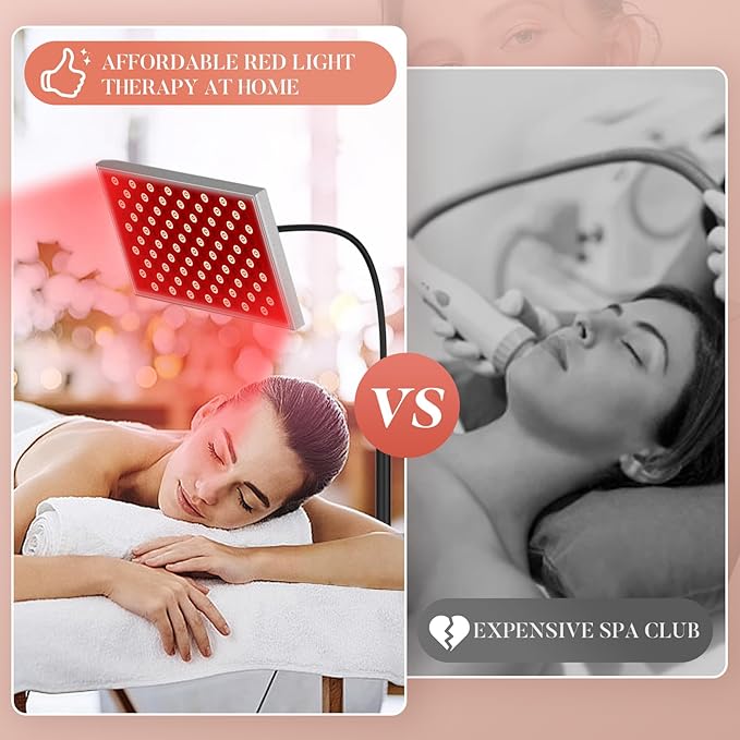 Red Light Therapy for Body: Infrared Light Therapy Panel Lamp with Stand, 660nm Deep Red and 850nm Near Infrared LED Device at Home for Face and Body