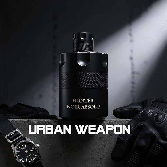 HUNTER NOIR ABSOLU Long-Lasting Men's Cologne Eau de Parfum | 100ml Dark Woody Night Fragrance | Gift Set for Him