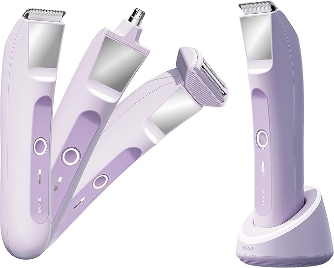 LADYSPOT™ Bikini Trimmer for Women, Shaver for Women, Pubic Hair Trimmer, Replaceable Lady Facial Razor, Nose Hair Trimmer, IPX7 Waterproof&Easy Cleaning