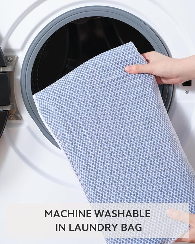 tchdio Waffle Bath Mat, Super Absorbent Non Slip Bath Mats for Bathroom Mat Ultra Soft Bathmat Machine Washable Bathroom Rugs with Tassels, Blue, 20" x 32"