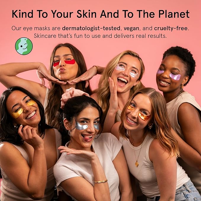 grace & stella Under Eye Mask Variety Pack - 18 Pairs of Under Eye Patches for Dark Circles - With 6 Colors (3 Pairs/Color) - Gel Masks Puffy Eyes for Women, Vegan Cruelty Free Christmas Gifts for Mom