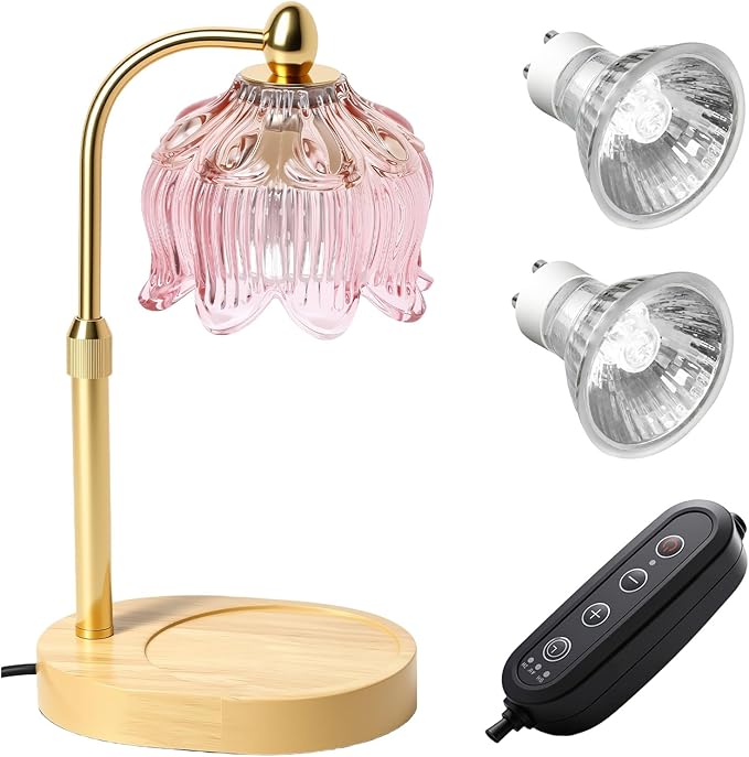 GEEZO Fragrance Candle Warmer Lamp,Electric Candle Warmer with Timer & Dimmer,Mom Christmas Birthday Gifts for Women, House Warming Gifts New Home Bedroom Decor