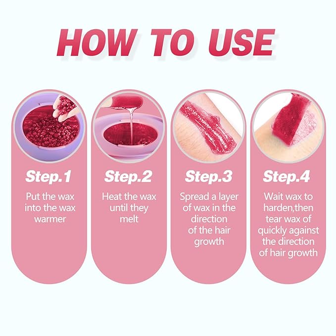 Hard Wax Beads for Hair Removal, 3lb Bulk Red Professional Brazilian Waxing Beads for Sensitive Skin Women Men, 48oz Big Bag of Wax Pellets for Body Bikini Legs Fine Hair & Coarse Hair Strawberry Red