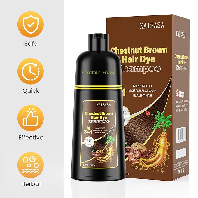 HAIR DYE SHAMPOO 7-10 (Chestnut Brown)