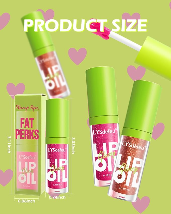 Hydrating Lip Glow Oil-Tinted Lip Oil Lipgloss,Pink Lip Gloss Lipstain Glossy Lip Glaze,Clear Pink Lip Tint Stain,Long Lasting Glow Reviver Lip Care Oil,Christmas Makeup Gift for Women-02