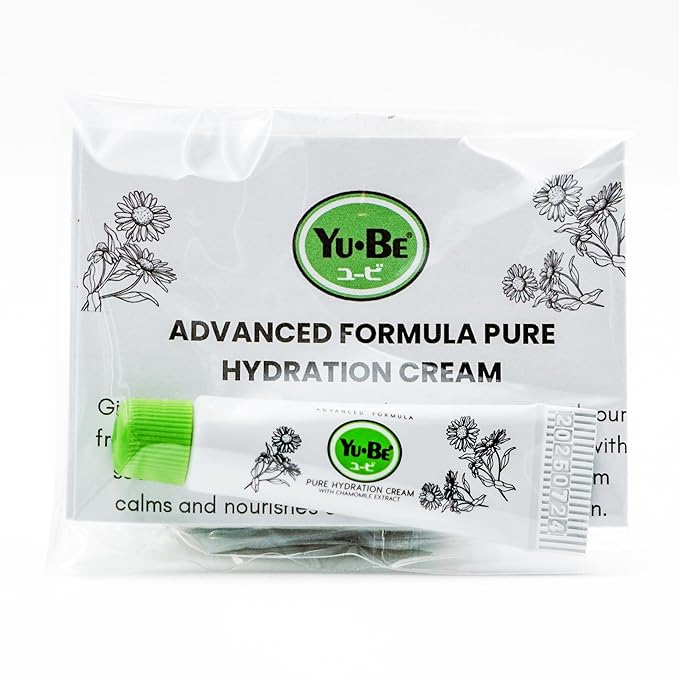 Yu-Be Advanced Formula Pure Hydration Cream Samples (20 Pack) โ Fragrance-Free Hand & Body Moisturizer for Dry, Sensitive-Prone Skin โ Glycerin-Rich, Travel Size (0.10 fl oz Each)