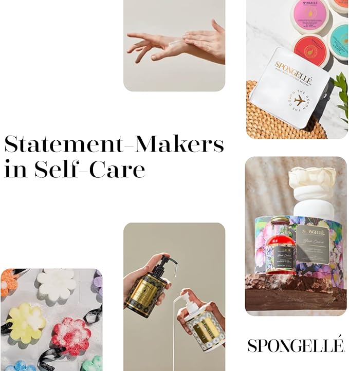 Spongelle Freesia Pear Wild Flower Buffer Body Scrubber | Bath & Shower Loofah for Women | Exfoliator with Body Wash Infused Sponge | 14+ uses