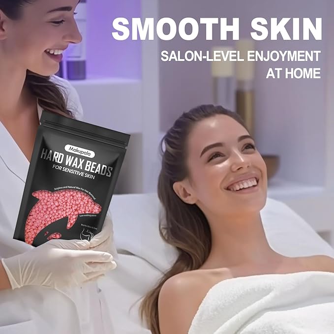 3lb Hard Wax Beads Bulk, Hypoallergenic Brazilian Waxing Bead, Unscented Sensitive Skin Stripless Coarse Hair Removal Wax bean Refill for Body, Face, Bikini Line, Underarm, Chest, Legs