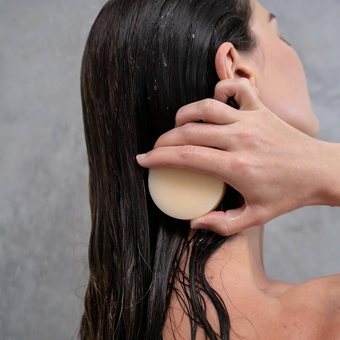 ANIHANA Conditioner Bar for Thin Fine Oily Hair Gives Hair Volume & Body Natural Healthy Look and Shine Paraben Free Lavender and Lemon 2.1 oz